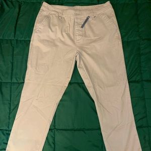 ASOS Mens khaki chinos with rolled ankles